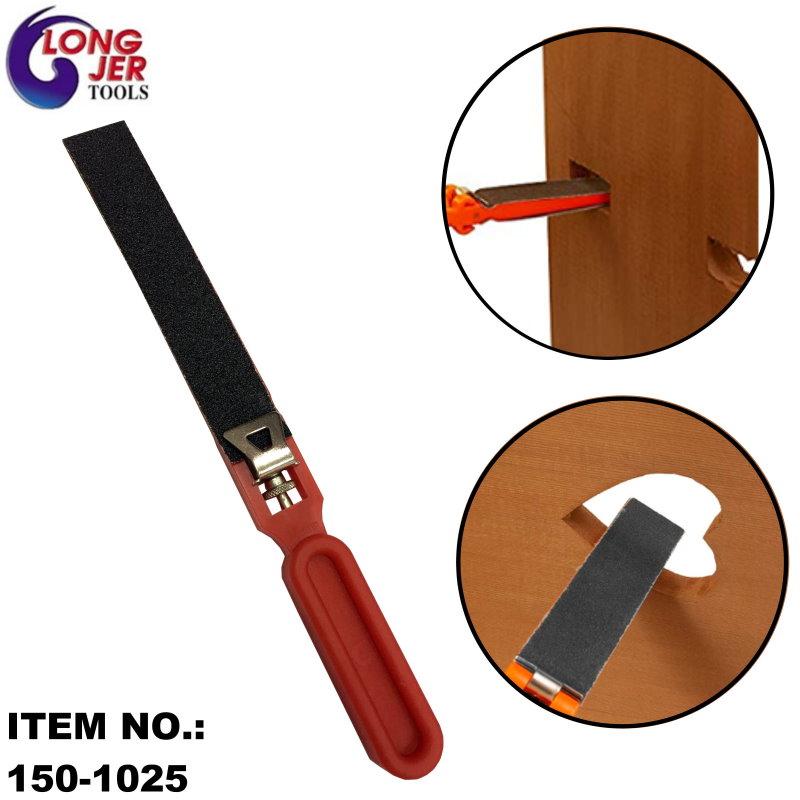 FLAT FILE SANDING STICK WITH REPLACEABLE ABRASIVE STRIPS